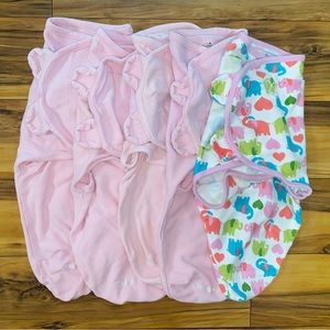 Set of 5 SwaddleMe swaddles size small